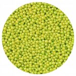 POSYPKA PEREŁKI CUKROWE perłowe zielone limonkowe 4mm 50g