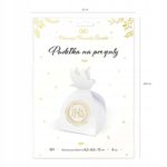 PUDEŁKA NA PREZENT DLA GOŚCI Biało Złoty IHS 6,5x12cm 6szt - obrazek 3