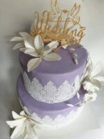GOTOWA KORONKA Na Tort Z Masy Cukrowej 110x8cm BIAŁA 06 - obrazek 4