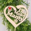 Toppery Pikery na tort - drewniane "Dla Mojej Mamy" 4szt