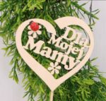 Toppery Pikery na tort - drewniane "Dla Mojej Mamy" 4szt - obrazek 3