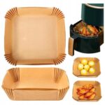 WKŁADY DO FRYTOWNICY BEZTŁUSZCZOWEJ AIR FRYER kwadratowe - 20x20cm 50 szt. - obrazek 2