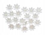 OZDOBNE CUKROWE kwiatuszki kwiatki Stokrotki Białe 2,5cm 20 szt - obrazek 2