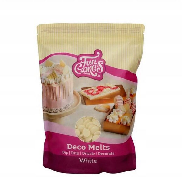 PASTYLKI POLEWA Deco Melts FunCakes 250g Kremowe Białe