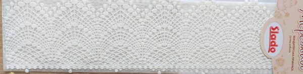 GOTOWA KORONKA Na Tort Z Masy Cukrowej 110x9cm BIAŁA 01
