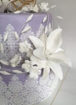 GOTOWA KORONKA Na Tort Z Masy Cukrowej ślub komunia 110x9cm BIAŁA 04 - obrazek 3