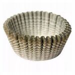 FOREMKI PAPILOTKI do muffinek białe w złote paski 53x32mm 100 szt - obrazek 2