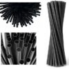 SŁOMKI RURKI PLASTIKOWE WIELORAZOWE 240X8mm 100 szt czarne