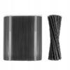 SŁOMKI RURKI PLASTIKOWE WIELORAZOWE 240X8mm 100 szt czarne