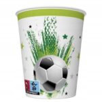 KUBKI KUBECZKI PAPIEROWE Football piłka nożna 250ml 8szt.