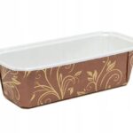 FORMY PAPIEROWE DO PIECZENIA prostokątne Plumpy Złoty Wzór 200x70x65 2szt