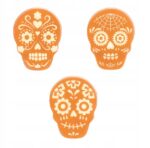 DEKORACJA CZEKOLADOWA - Halloween Czaszki Catrinas 3szt