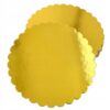 ZŁOTE PODKŁADY PODKŁAD POD TORT CIASTO - Sztywne karbowane 25 cm x 10szt