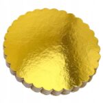 ZŁOTE PODKŁADY PODKŁAD POD TORT CIASTO - Sztywne Karbowane 30cm x 10szt - obrazek 2