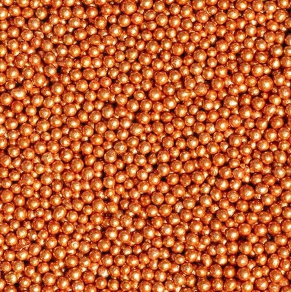 PEREŁKI CUKROWE METALICZNE miedziane 5mm - 25g