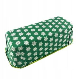 FORMA PAPIEROWA DO PIECZENIA prostokątna święta Zimowa Zielona 20x7x6,5cm