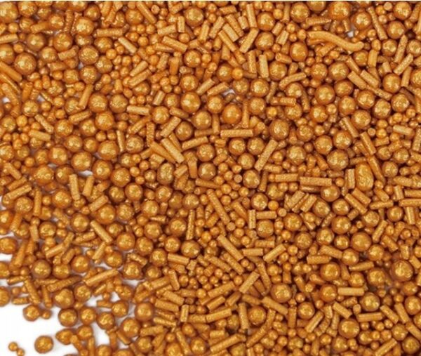 POSYPKA CUKROWA MIX PERŁOWY ZŁOTY maczek perełki Classic Gold 50g