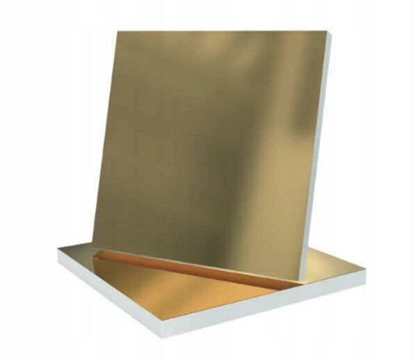 PODKŁAD POD TORT ANGIELSKI STYRODUR ZŁOTY wys. 20mm - 30x30 cm kwadratowy