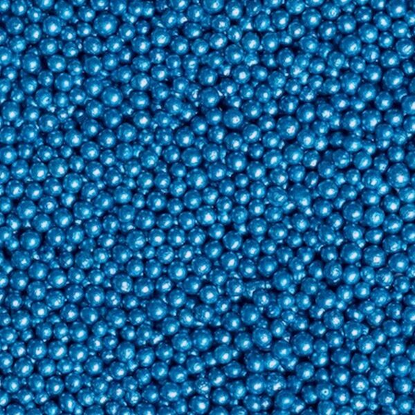 PEREŁKI CUKROWE METALICZNE niebieskie ciemne 5mm - 50g