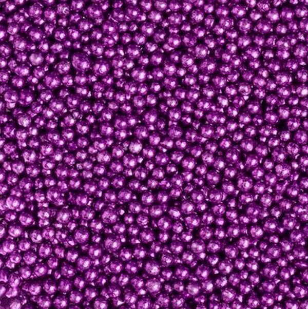 PEREŁKI CUKROWE METALICZNE fiolet biskupi 5mm - 50g