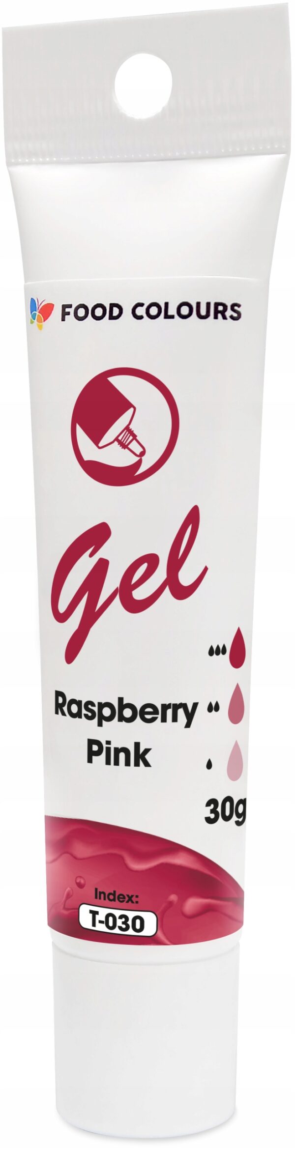 BARWNIK SPOŻYWCZY W ŻELU T-030 Raspberry Pink Malinowy Róż 30g