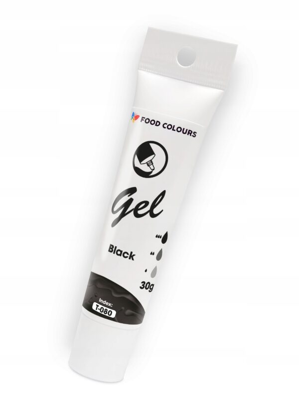 BARWNIK SPOŻYWCZY W ŻELU T-080 Black Czarny 30g