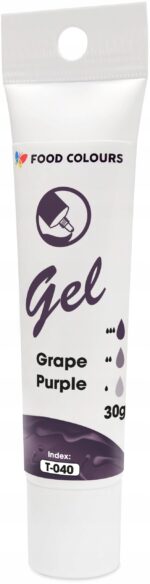 BARWNIK SPOŻYWCZY W ŻELU T-040 Grape Purple Fioletowy Winogronowy 30g - obrazek 3
