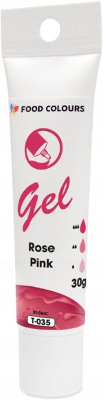 BARWNIK SPOŻYWCZY W ŻELU T-035 Rose Pink Różany Róż Różowy 30g - obrazek 3