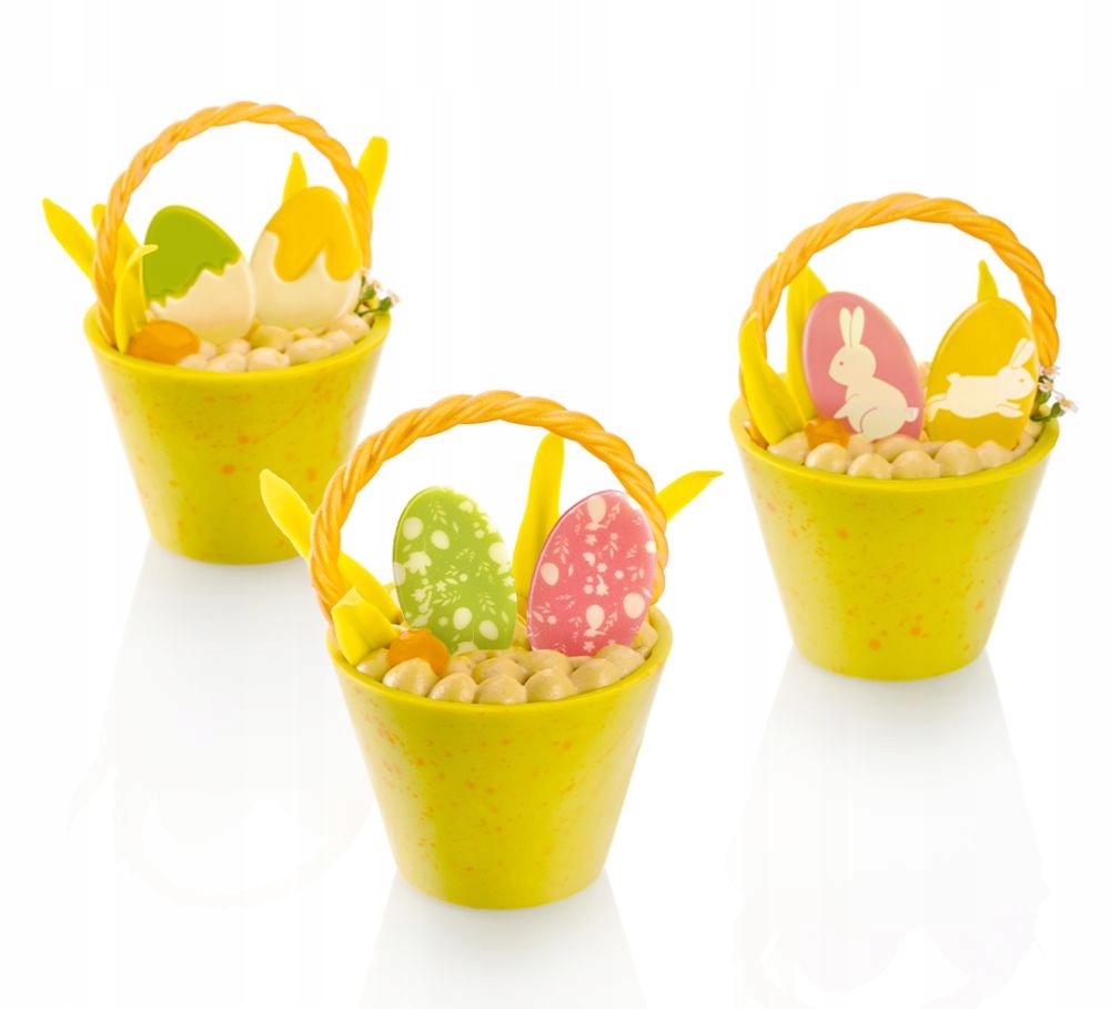 DEKORACJA CZEKOLADOWA - Jajka Kolorowe Wiosenne Pisanki 6szt