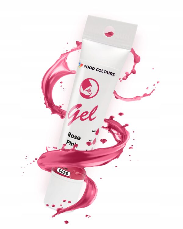 BARWNIK SPOŻYWCZY W ŻELU T-035 Rose Pink Różany Róż Różowy 30g