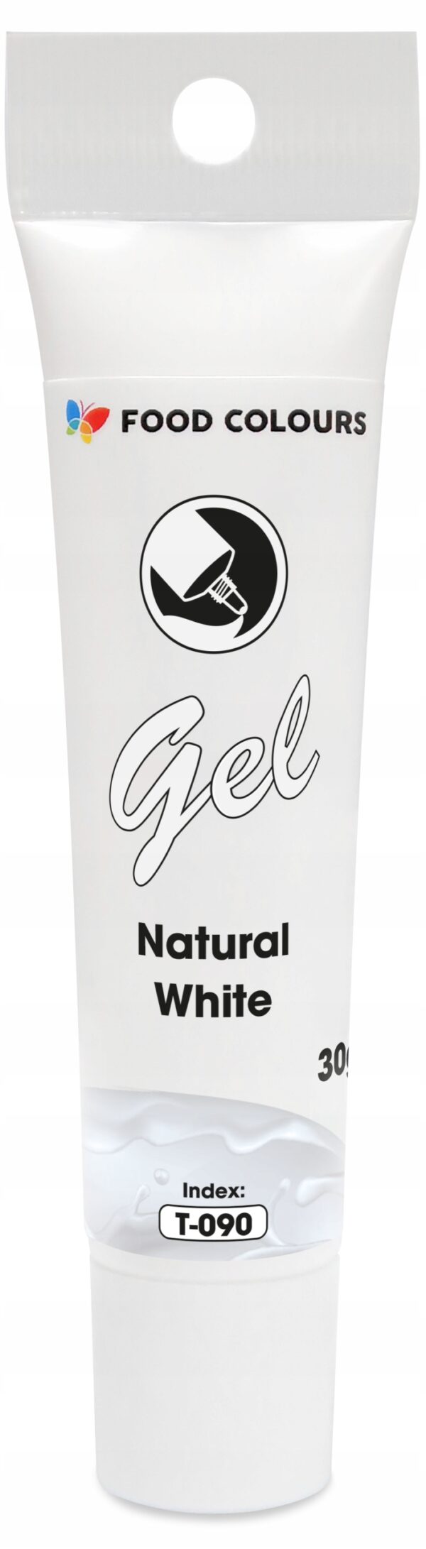 BARWNIK SPOŻYWCZY W ŻELU - T-090 Biały Natural White 30g