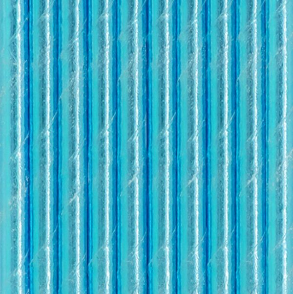 SŁOMKI RURKI PAPIEROWE 19,5x0,6cm niebieskie metaliczne 10szt