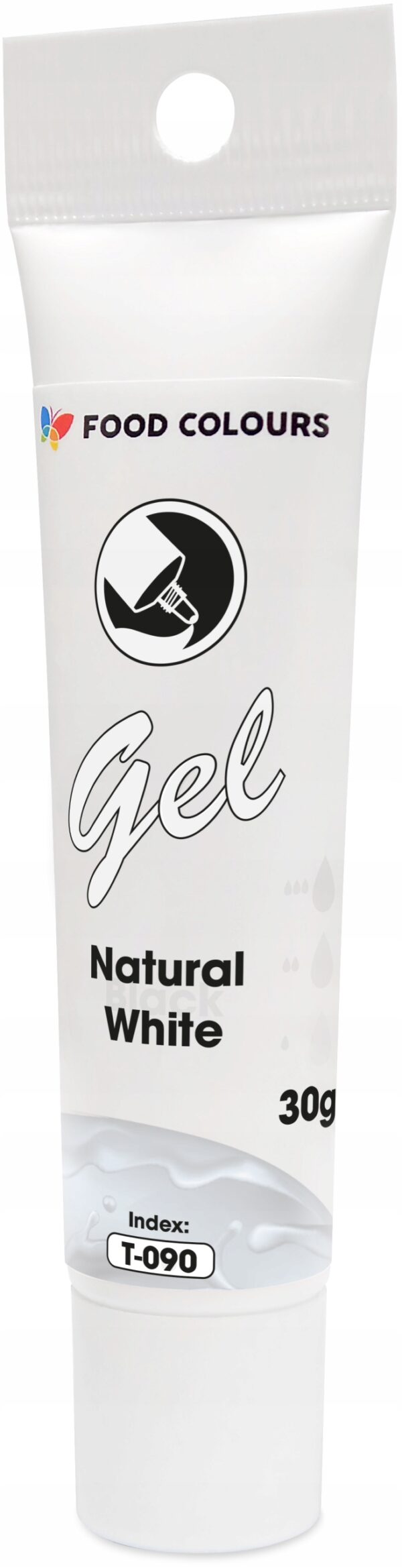 BARWNIK SPOŻYWCZY W ŻELU - T-090 Biały Natural White 30g