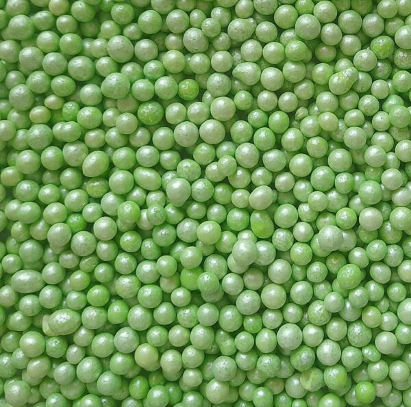 POSYPKA CHRUPKI RYŻOWE PEREŁKI miękkie Perłowe Zielone 5mm 50g