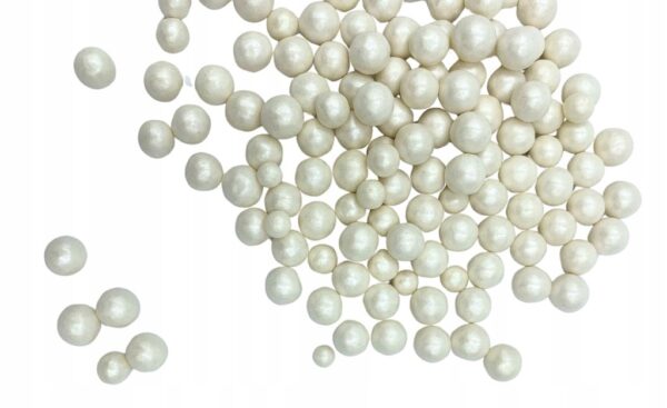 POSYPKA Perełki Cukrowe do Dekoracji Białe Mix 4-8mm 25g