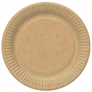 TALERZYKI PAPIEROWE Jednorazowe Eco Brązowe Kraft 23cm 8szt