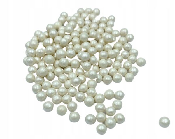 POSYPKA Perełki Cukrowe do Dekoracji Białe 6mm 50g
