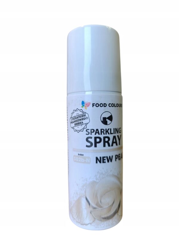 BARWNIK SPOŻYWCZY W SPRAYU New Pearl Nowa Perła z dodatkiem srebra - 50 ml
