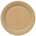 TALERZYKI PAPIEROWE Jednorazowe Eco Brązowe 18 cm 20 szt. - obrazek 2