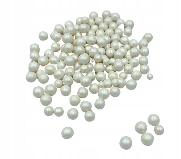 POSYPKA Perełki Cukrowe do Dekoracji Białe Mix 4-8mm 50g
