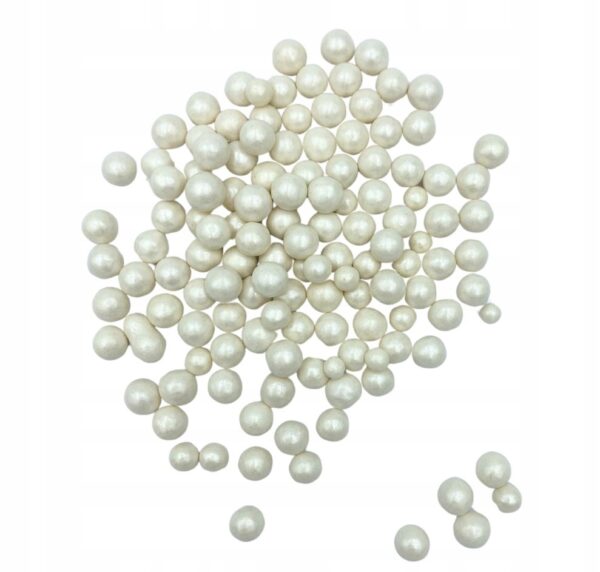 POSYPKA Perełki Cukrowe do Dekoracji Białe Mix 4-8mm 50g