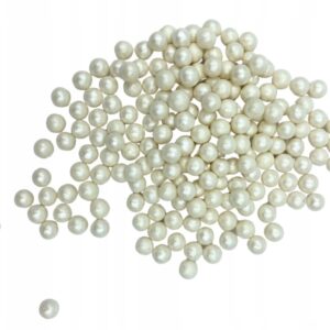 POSYPKA Perełki Cukrowe do Dekoracji Białe 6mm 25g