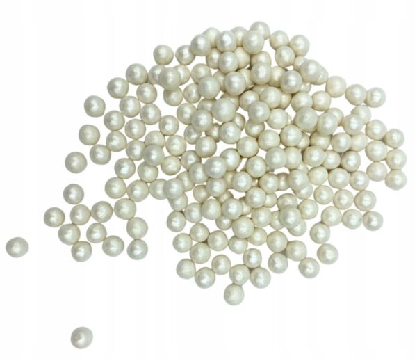 POSYPKA Perełki Cukrowe do Dekoracji Białe 6mm 25g