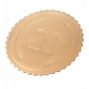 PODKŁAD POD TORT CIASTO - Tektura Falista - 24 cm Złoty PREMIUM 1szt.