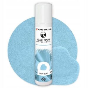 Zamsz Spożywczy W Sprayu Food Colours VELVET SPRAY BABY BLUE Błękitny 100ml