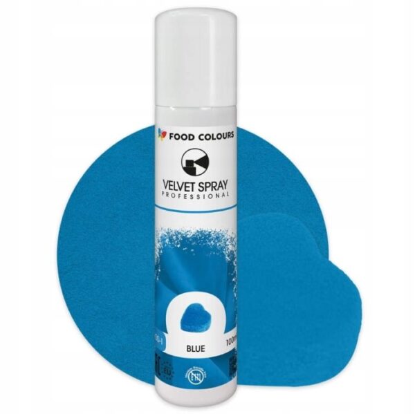 Zamsz Spożywczy W Sprayu Food Colours V30 VELVET SPRAY BLUE Niebieski 100ml