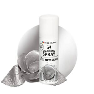 BARWNIK SPOŻYWCZY W SPRAYU New Silver Srebrny z dodatkiem srebra 50 ml