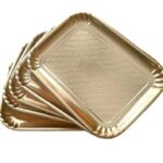 TACKA CUKIERNICZA CATERINGOWA Papierowa Złota 31x22,5cm x 5szt