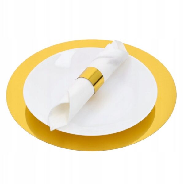 OKRĄGŁY PODKŁAD PODKŁADKA Podtalerz Pod Talerz Tort Ciasto Złoty 28 cm 1szt