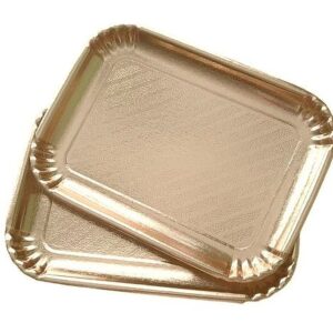 TACKA CUKIERNICZA CATERINGOWA Papierowa Złota 31x22,5cm x 2szt